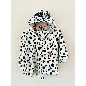 NWT Stella McCartney Kids Dalmatian Print Hooded Rain Poncho.  Size 4